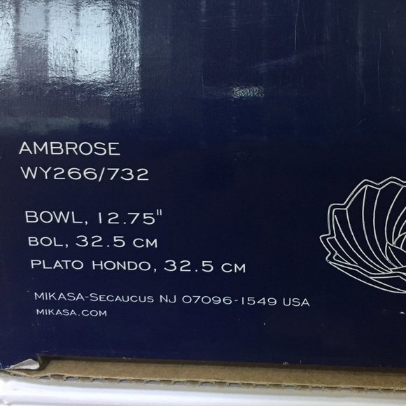 MIKASA Ambrose Bowl 12.75" NIB Leaf Design Party - Picture 8 of 13